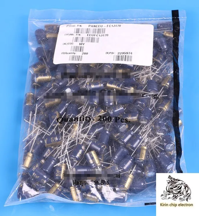 

100PCS/LOT fever electrolytic capacitor 63V 47UF FC series 8X12mm high frequency low resistance audio 8*12