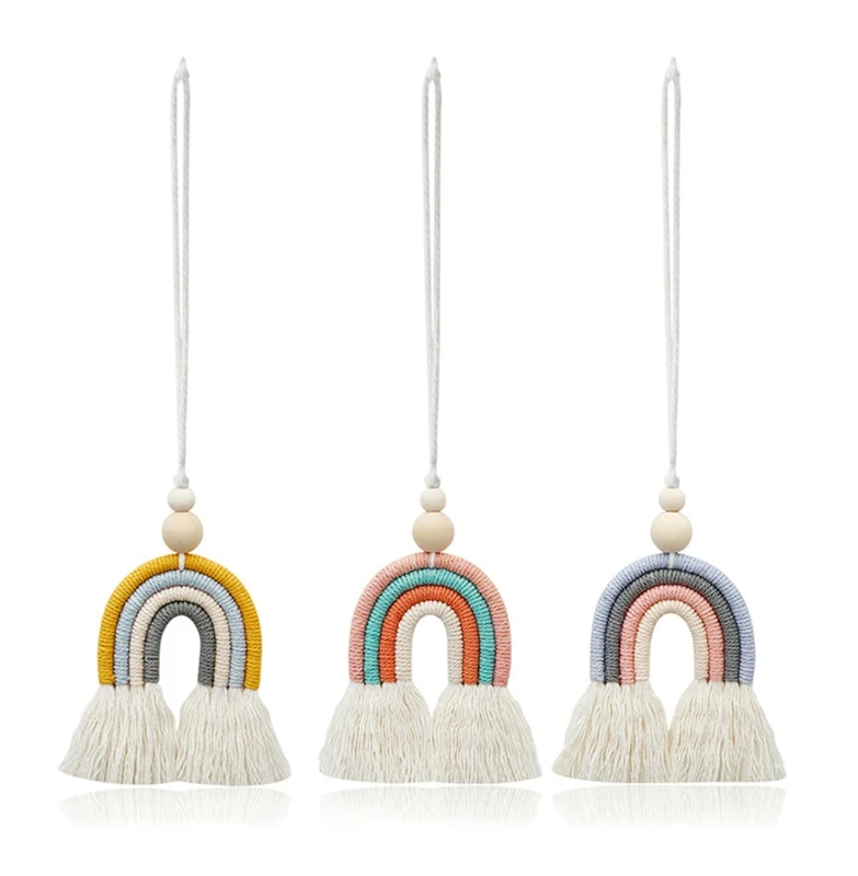 

Подвесные Украшения для автомобиля подвесные украшения тканые Радуга завесы