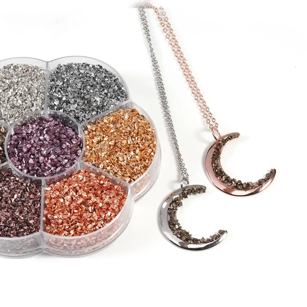 

7 цветов Нейл-арт металлические частицы маникюра полосы для самостоятельного маникюра серьги ожерелье ювелирные изделия Макияж