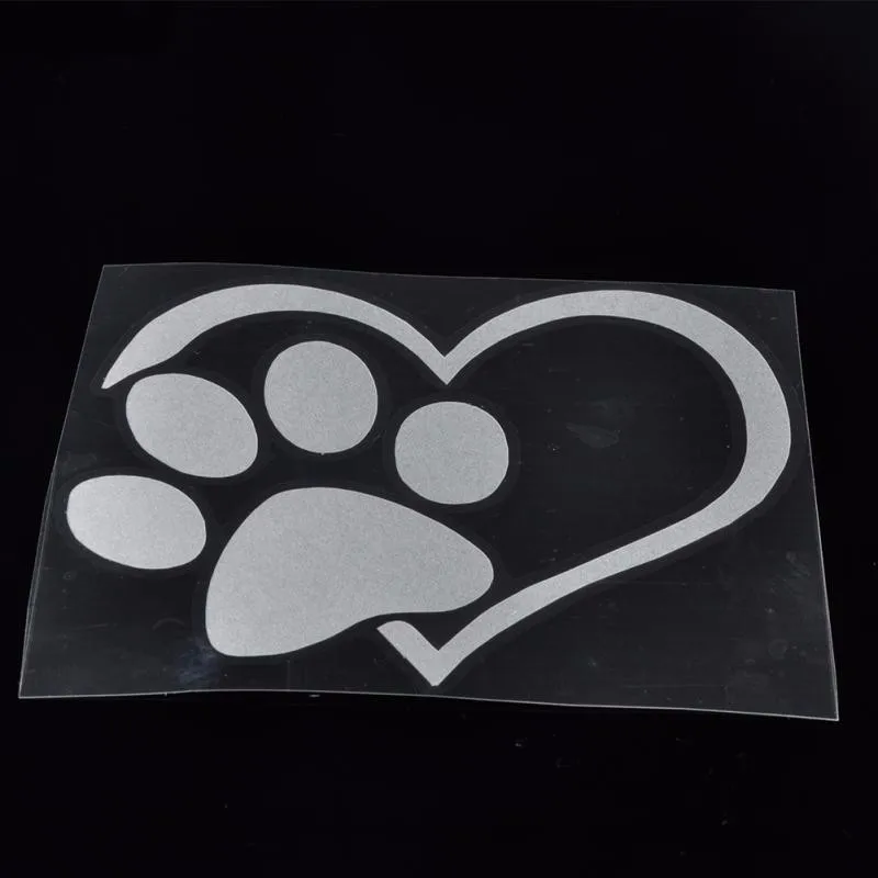 

11.5x10cm Car Sticker Dog Paw Print Auto Decals And Stickers Car Styling Funny Vinyl Reflective Sticker For Car Accessories