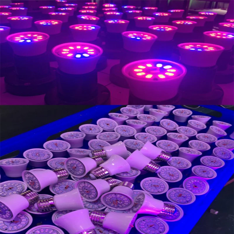 4 ШТ/Лот Новейший IP65 Светильник для роста растений E27 AC85-265V Фитолампа Полный спектр светодиодных ламп для выращивания растений в палатке.