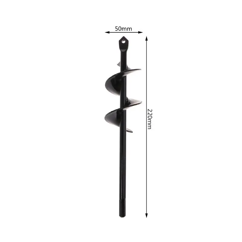 

Black Home Yard Garden Flower Plant Farm Planting Auger Digger Twist Spiral Bit Digging Holes Drill Bit Tools