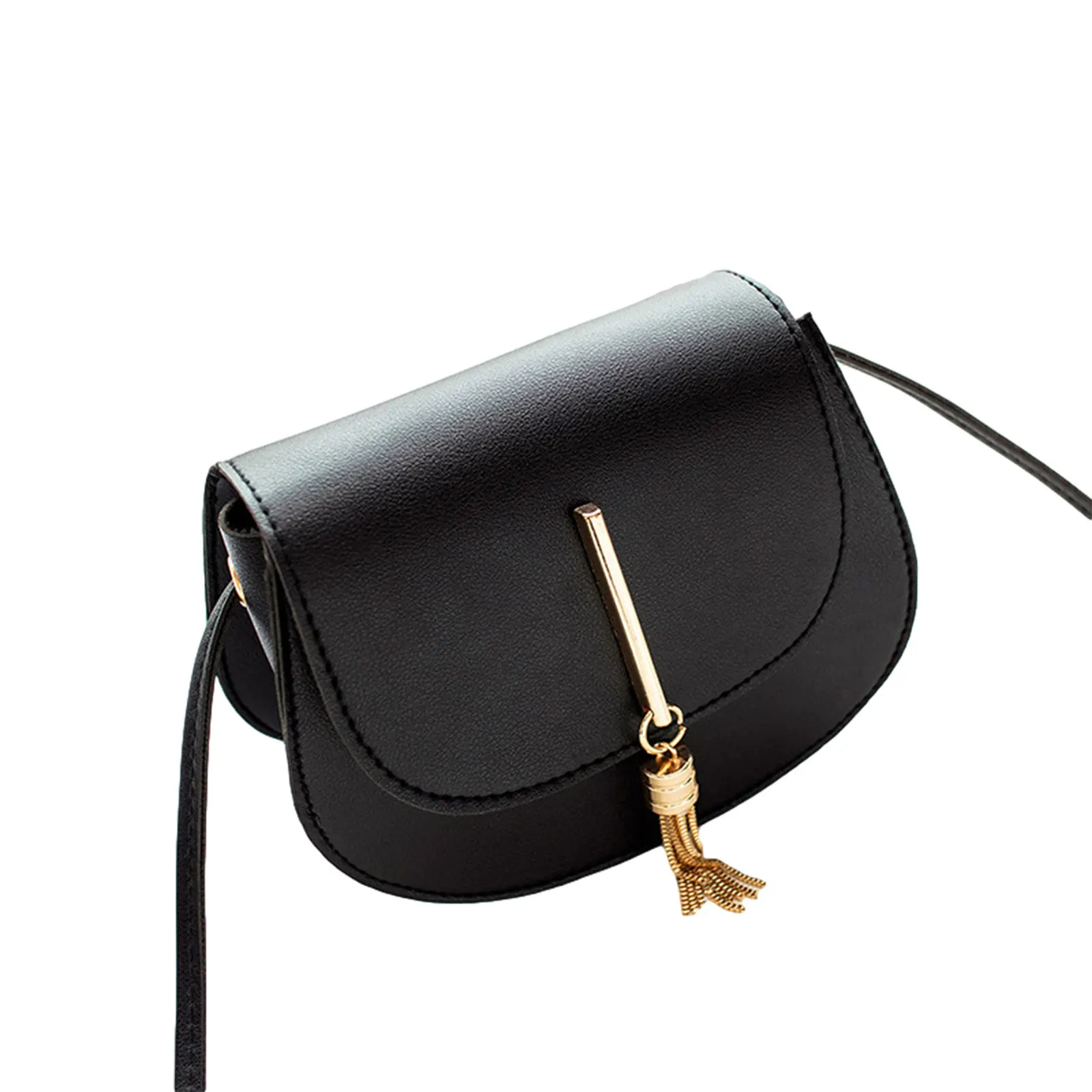 

Women Personalized Shoulder Bag Adults Solid Color Fashion Tassel Crossbody Bags with Magnetic Snap