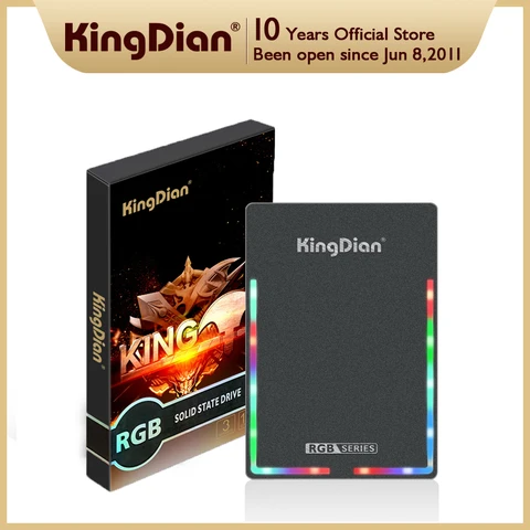 SSD-накопитель KingDian, RGB, Sata, 128 ГБ, 256 ГБ, 512 ГБ, ТБ, 2,5 дюйма, с подсветкой