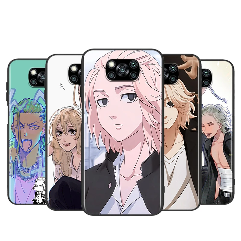 

Cute Anime Manjiro Sano For Xiaomi Poco X3 NFC F3 GT X2 M3 M2 5G Pro Mi A3 Lite 9SE CC9 Soft Black Phone Case Shell