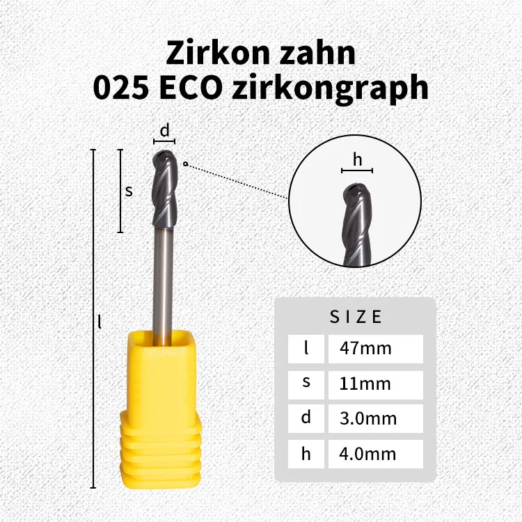 4 шт. zirkonzahn 025 эко фрезерные боры для стоматологические CAD CAM фрезерный