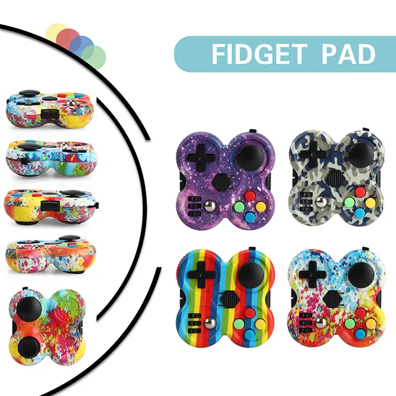 

Four Leaf Clover Fidget Pad Silicone Button Dice Relieve Stress Toy for Adults Kids Stress Relief Fidget Toys Office Funny Gift