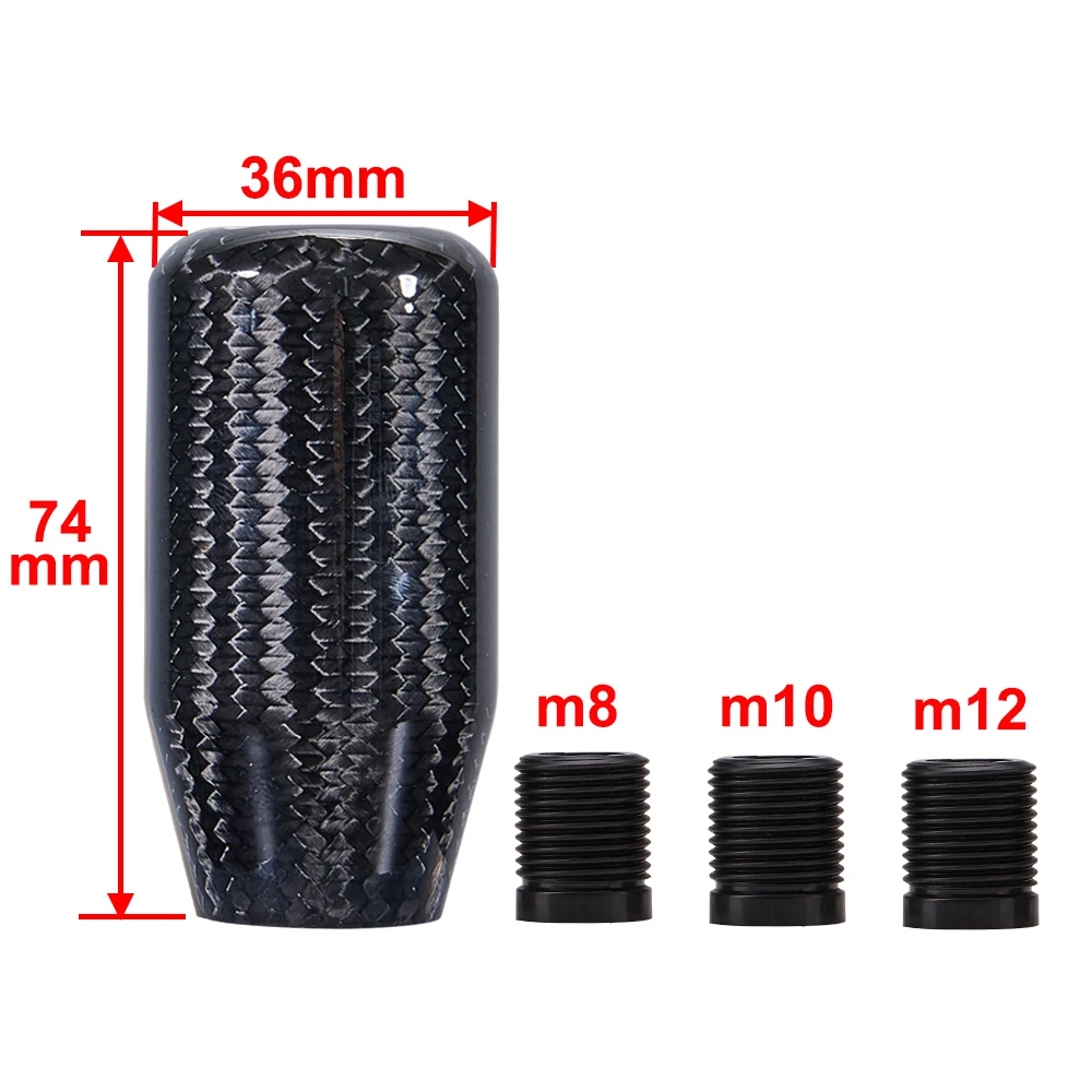 Ручка переключения передач автомобильная из углеродного волокна с 3 нитями|shift knob