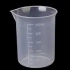 250 мл лабораторный прозрачный пластиковый градуированный цилиндрический измерительный стаканчик, высокотемпературный, устойчивый к коррозии