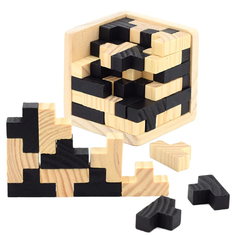 

Kids Kong Ming Luban Lock Wooden Toy Children Puzzle Adults Intellectual Brain Teaser Game Puzzle Tetris Educational Baby Toys