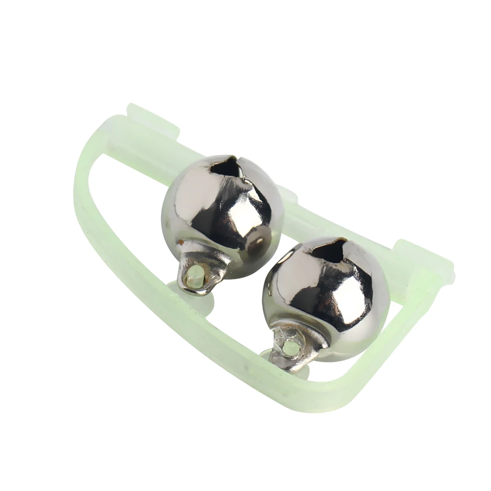 6 шт./лот светящихся двойных колоколов Крепление на удочку ночного рыболовства Инструменты тревоги укуса Портативные быстрые принадлежности.