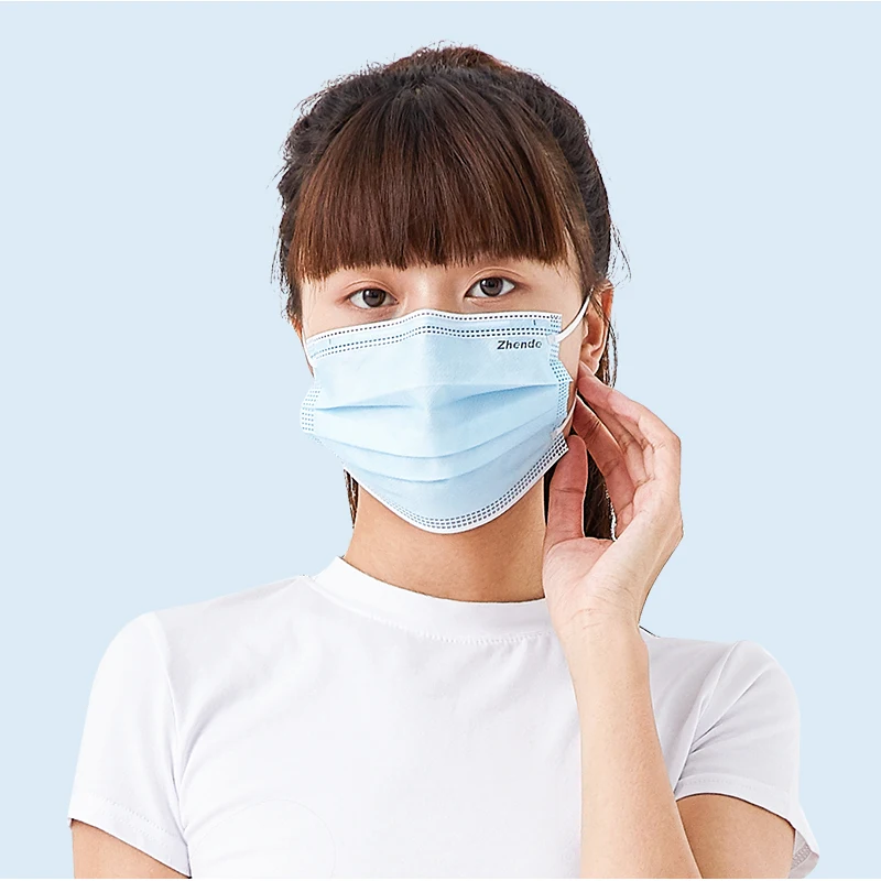ZHENDE 100PCS/200PCS Disposable Medical Surgical Mask for Adult Non Woven 3 Layer Filter Face Breathable Anti-virus | Красота и