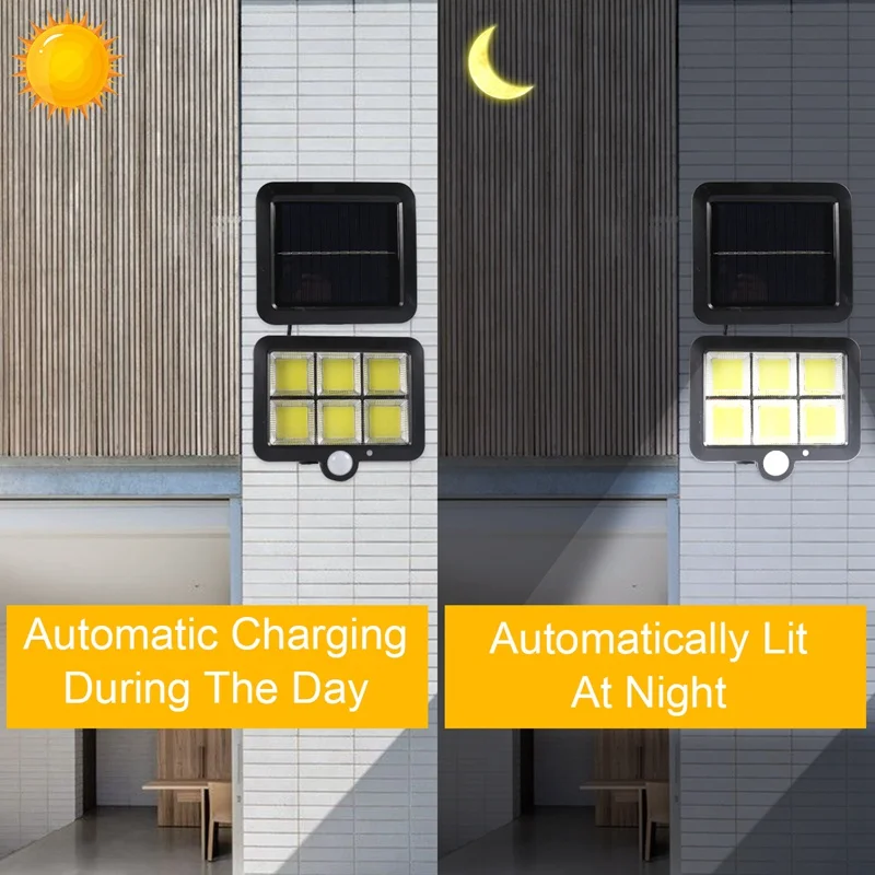 100 светодиодный солнечный светильник на открытом воздухе движения Сенсор