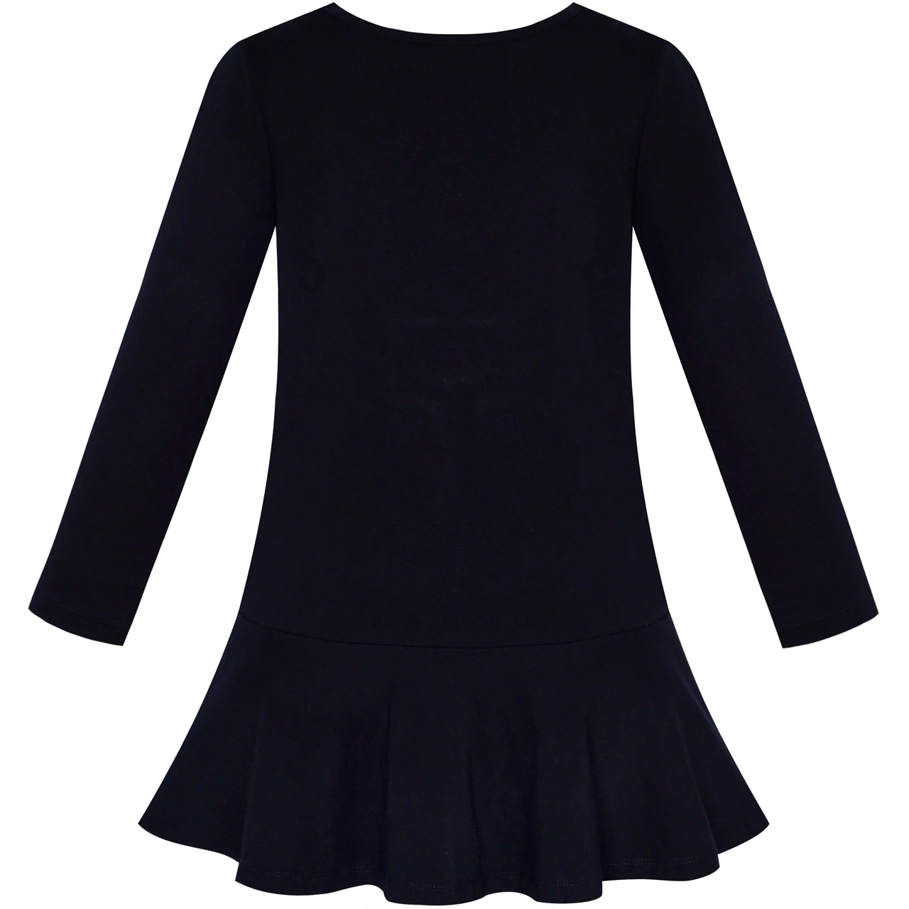 Sunny Fashion платья для девочек Хлопок Повседневная Длинный рукав Кот Вышитый 2020 Лето