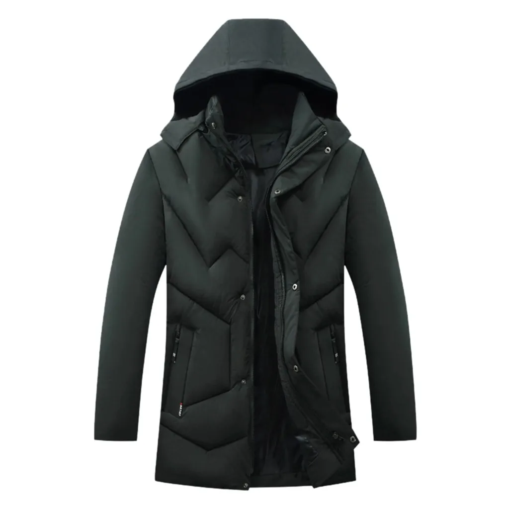 2019 New Winter Coat Men High Quality Cotton Padded Hooded Wadded Thick Warm Outerwear Casual Male Parkas XL-4XL | Мужская одежда