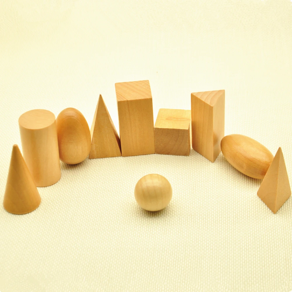 

Материалы Монтессори 10 шт./лот, детские развивающие арифметические игрушки, деревянные геометрические фигуры, набор блоков, математические...
