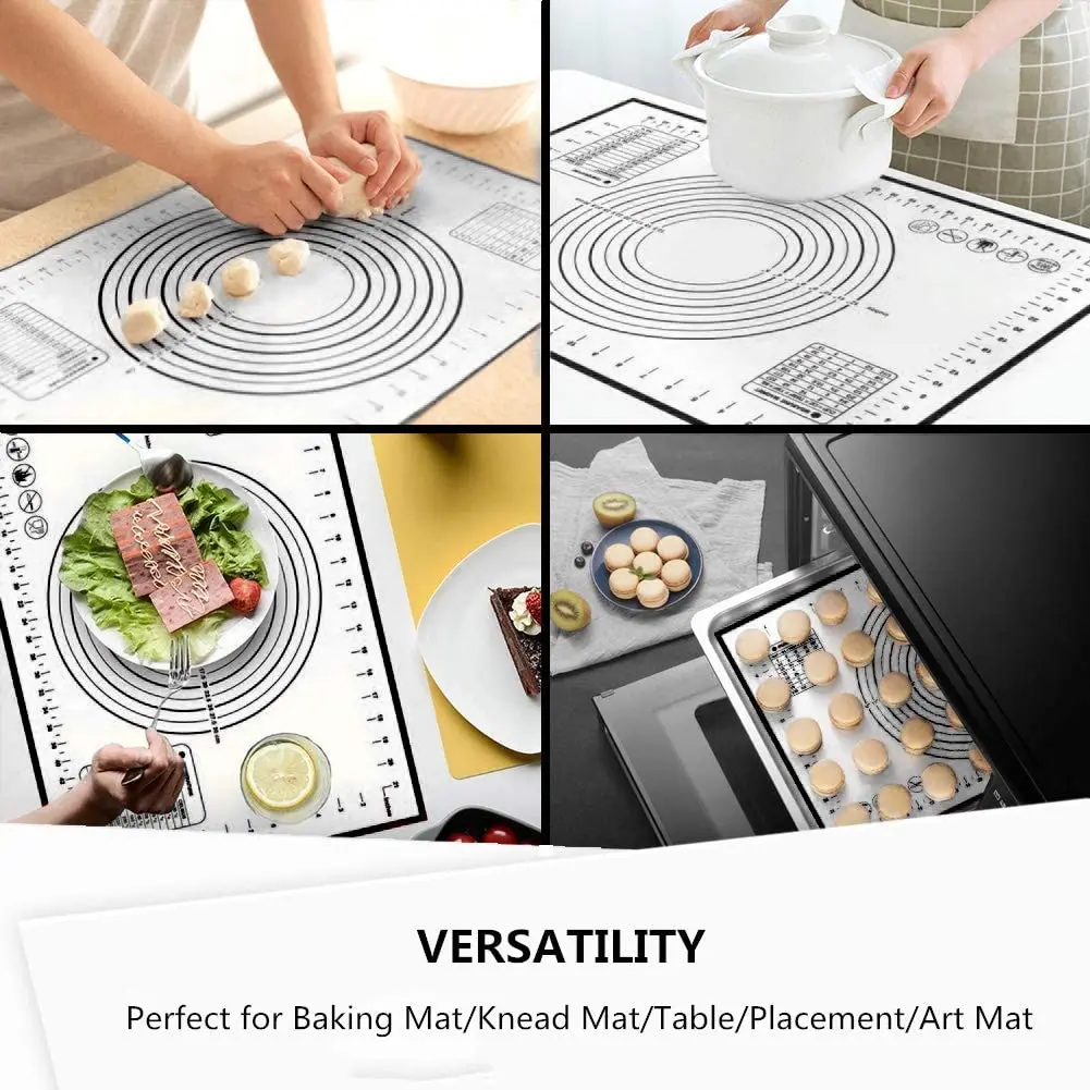 kneading dough mat silicone baking mat pizza cake dough maker pastry kitchen cooking grill gadgets bakeware table mats pad sheet free global shipping