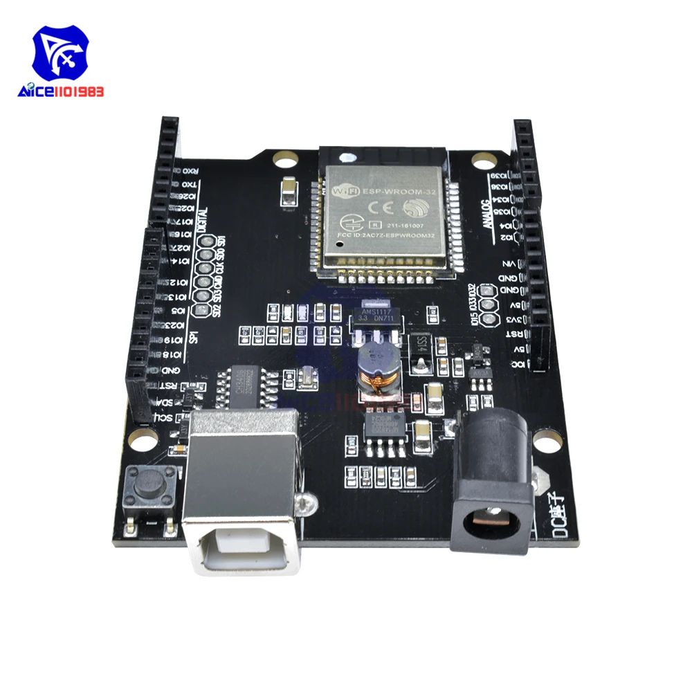 Плата расширения беспроводного интерфейса diymore WeMos D1 ESP32 WiFi Bluetooth CH340 USB Тип B для