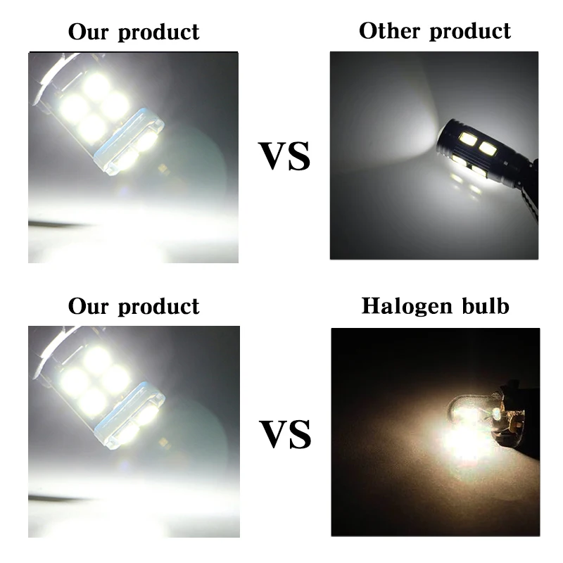 

2x T10 W5W LED Bulb 3030 10SMD 168 194 Car Accessories Clearance Lights Reading lamp Auto 12V White Crystal Blue