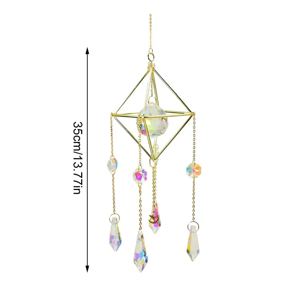 

Crystal Wind Chimes Crystal Prisms Hanging Suncatcher Rainbow Chaser Window Curtains Pendant Home Decor Gifts