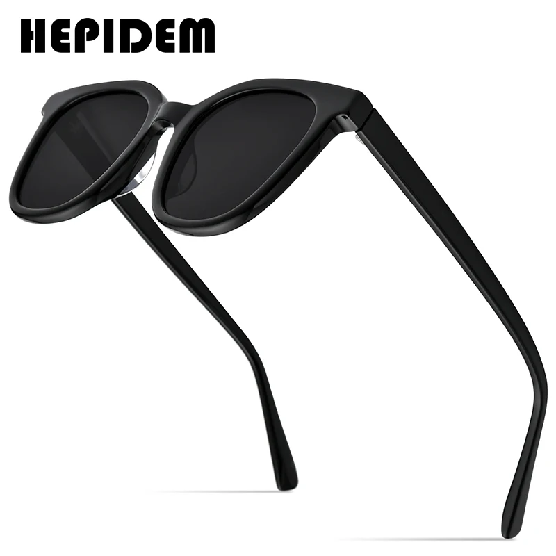 

HEPIDEM Korean Acetate Sunglasses Retro Men Gentle 2021 New Fashion Sun Glasses for Women Vintage Mirrored gm TOMY