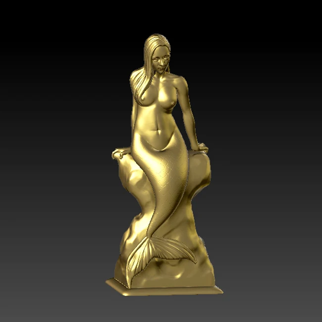 3D резная скульптура Русалка 3d модель для станка с ЧПУ в формате STL | Инструменты