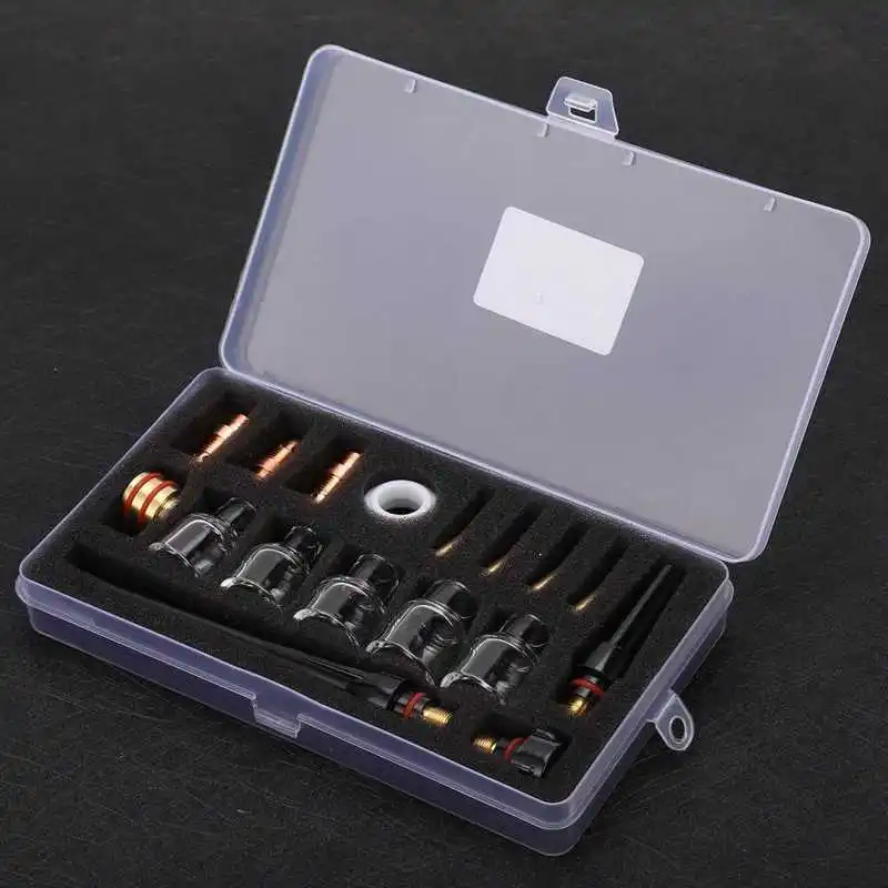 

Solder Head Welding Torch Accessories Kit Glass Cup Nozzle Consumables for WP-17/18/26 Argon Gun Solder Soldering