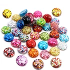 Новая мода 40 шт 8 мм 10 мм 12 мм Разноцветные плоские задние Кабошоны Камея