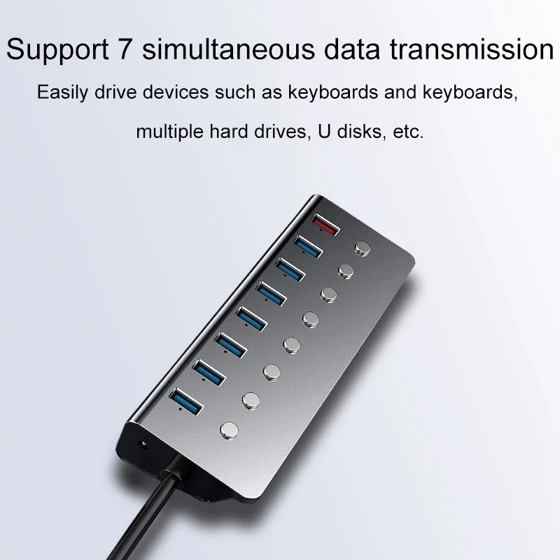 Концентратор USB 3 0 с независимым переключателем порт питания компьютера