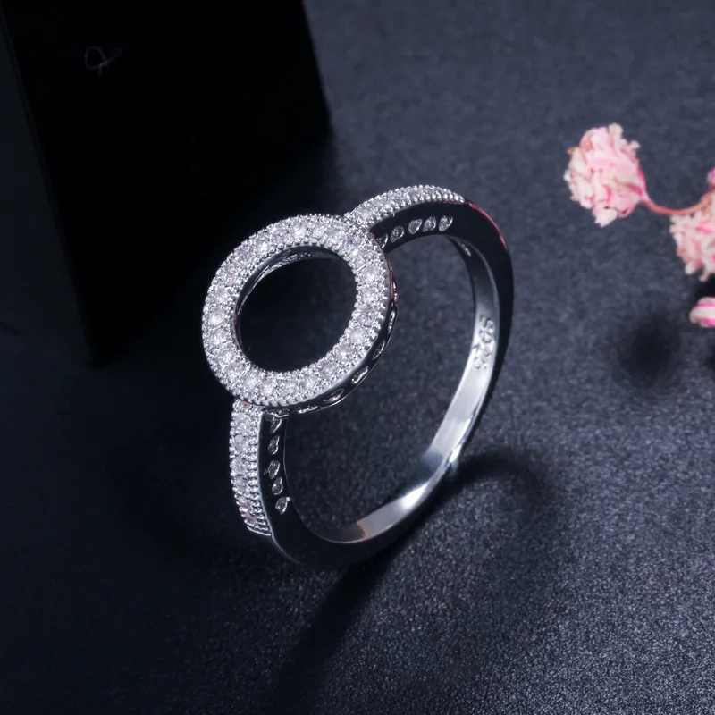 Fashion Luxury AAA Zircon Ring Simple Personality 925 Silver Cross Platinum Ring for Women Engagement Wedding Silver Jewelry 925 sterling silver ring for women adjustable ring female zircon silver 925 ring personality flower grass simple fashion jewelry