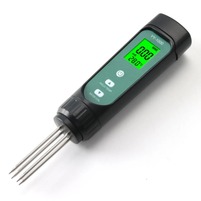 

Portable 3 in 1 Soil EC Tester Herbs Humidity Moisture Detector Sensor