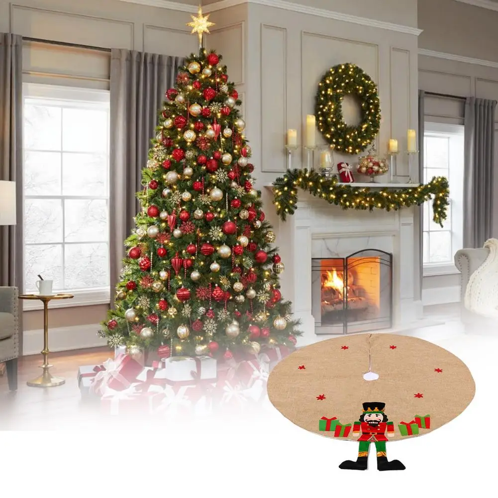 

Christmas Tree Skirt Cartoon Walnut Soldier Holiday Tree Skirt