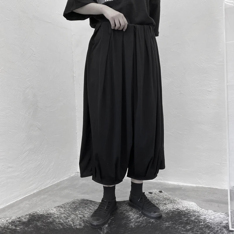 Женские повседневные брюки Knickerbockers широкие новинка на весну и осень темные