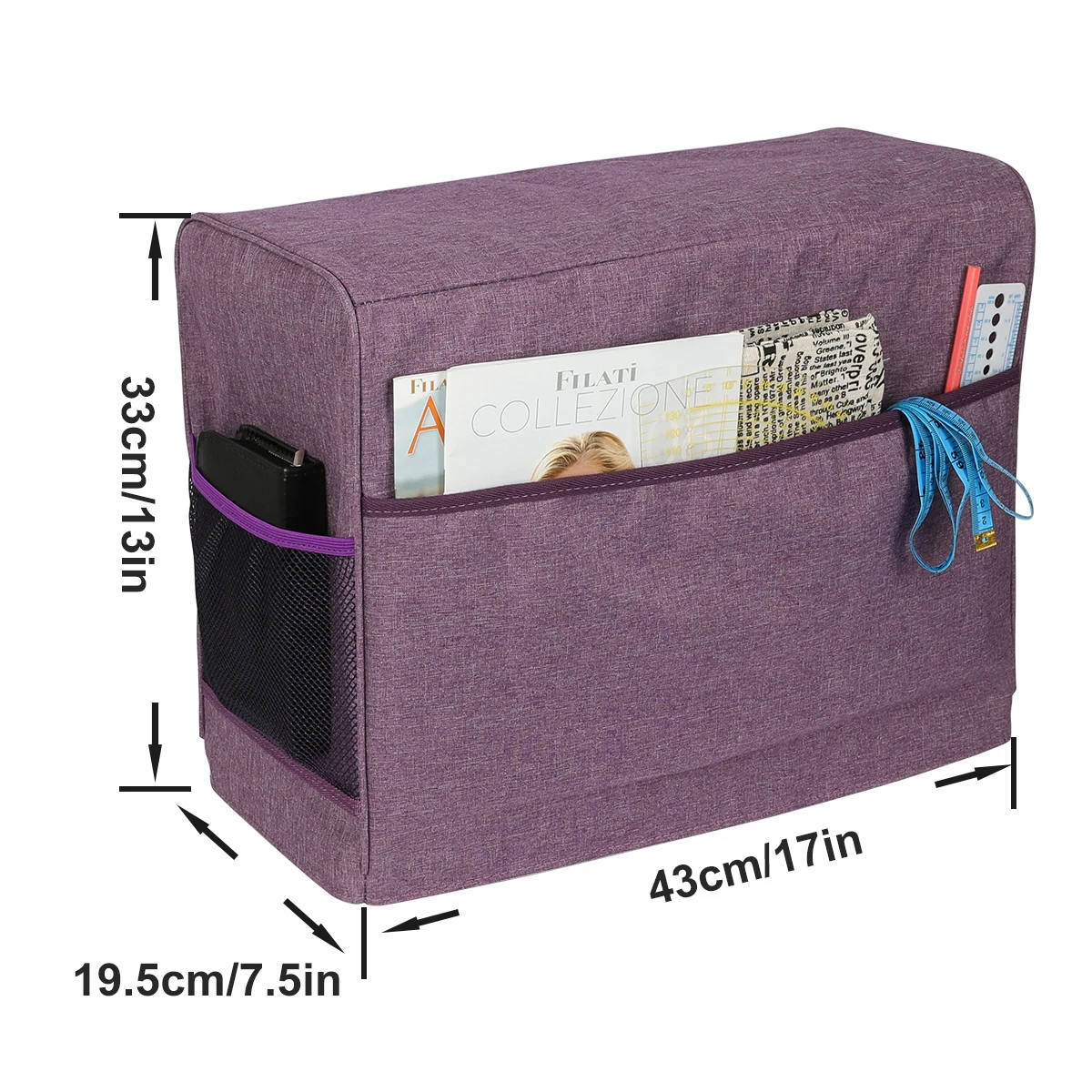 Органайзер для хранения швейной машины пылезащитный чехол с карманами