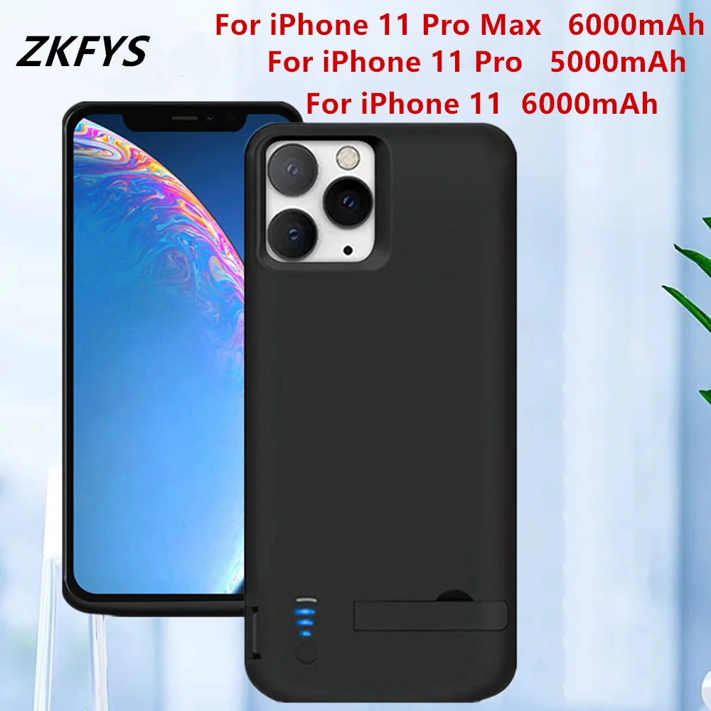 

Чехлы для зарядки аккумуляторов для iPhone 11 Pro Max, чехол для аккумулятора 6000 мАч, внешний аккумулятор, чехол для зарядки iPhone 11, чехол для зарядки