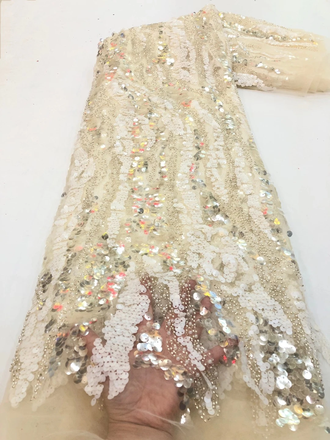 Высококачественная швейцарская вуаль шнур с вышивкой 3D последовательность