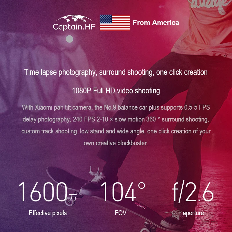 

US Captain Extremely Portable Built In Custom, Follow, Chip, Remote Control Multiple Function Balance Car Segway