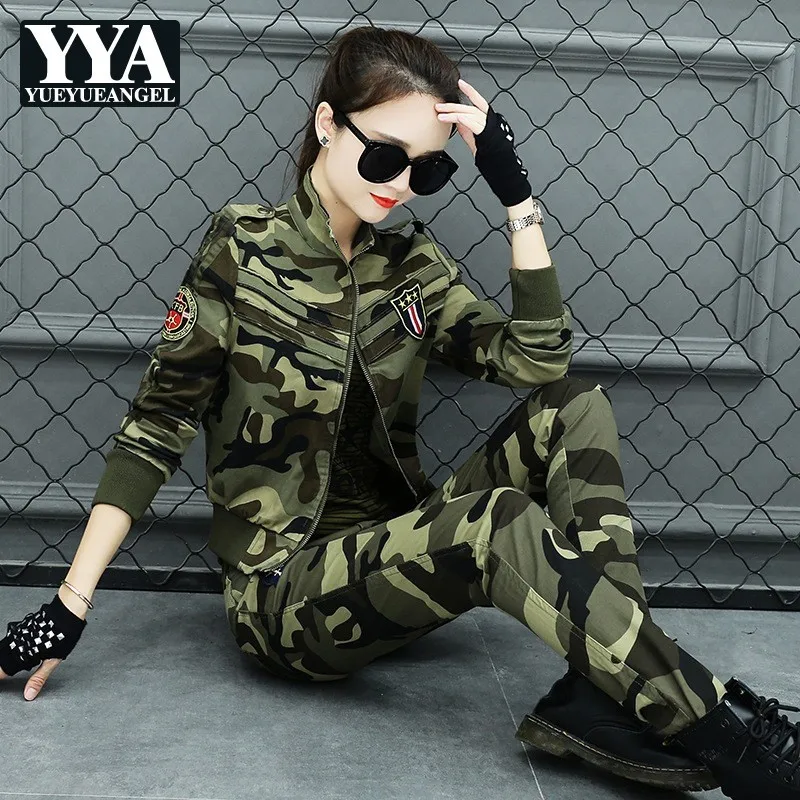 Женские длинные брюки с камуфляжным принтом эластичные облегающие куртки