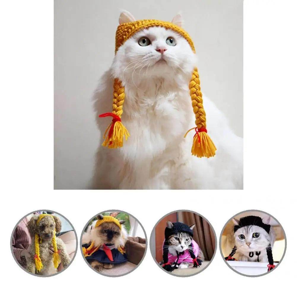 

Puppy Cap Lovely Puppy Dog Headwear Hat Bright Color Cute Shape Pet Hat