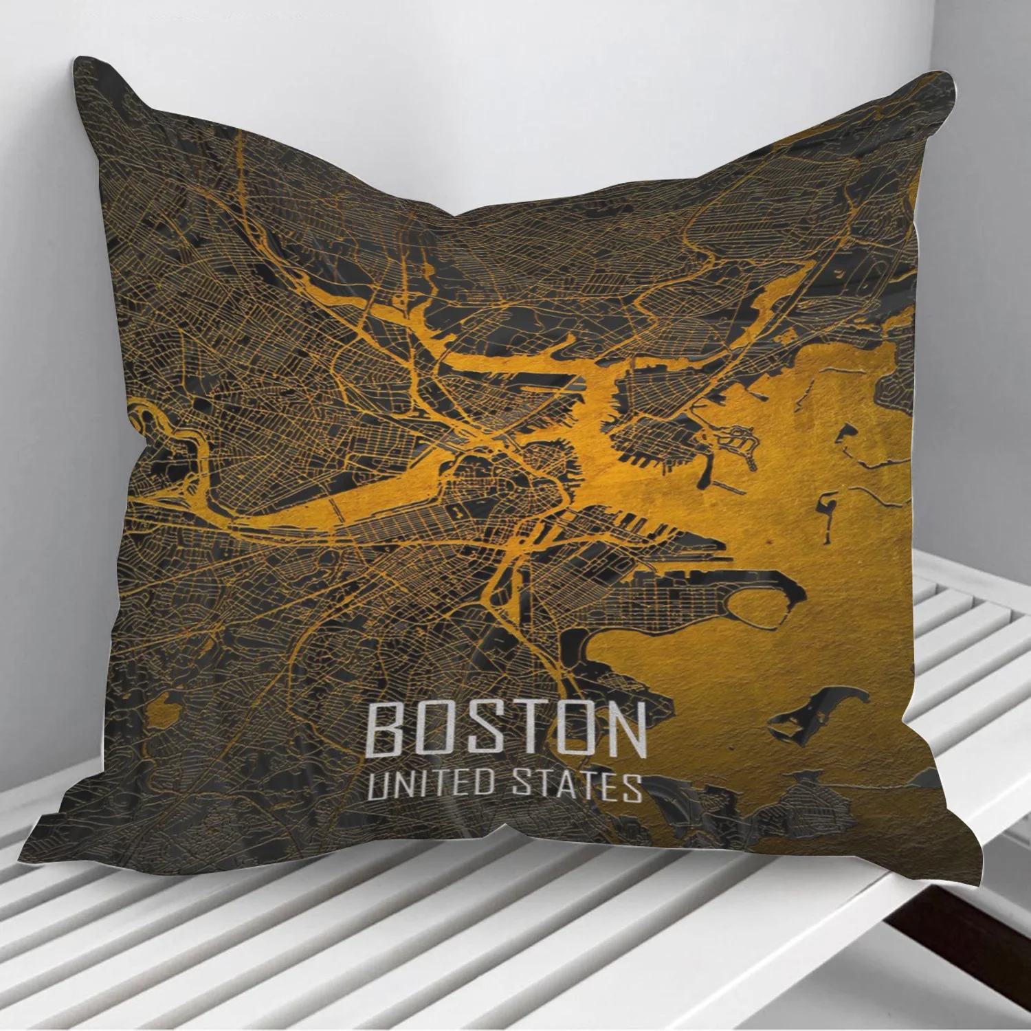 

Boston Marble Black Gold Pillowcase Decorative Sofa Cushion Case Bed Pillow Cover Home Decor Car Cushion Cover 45*45cm