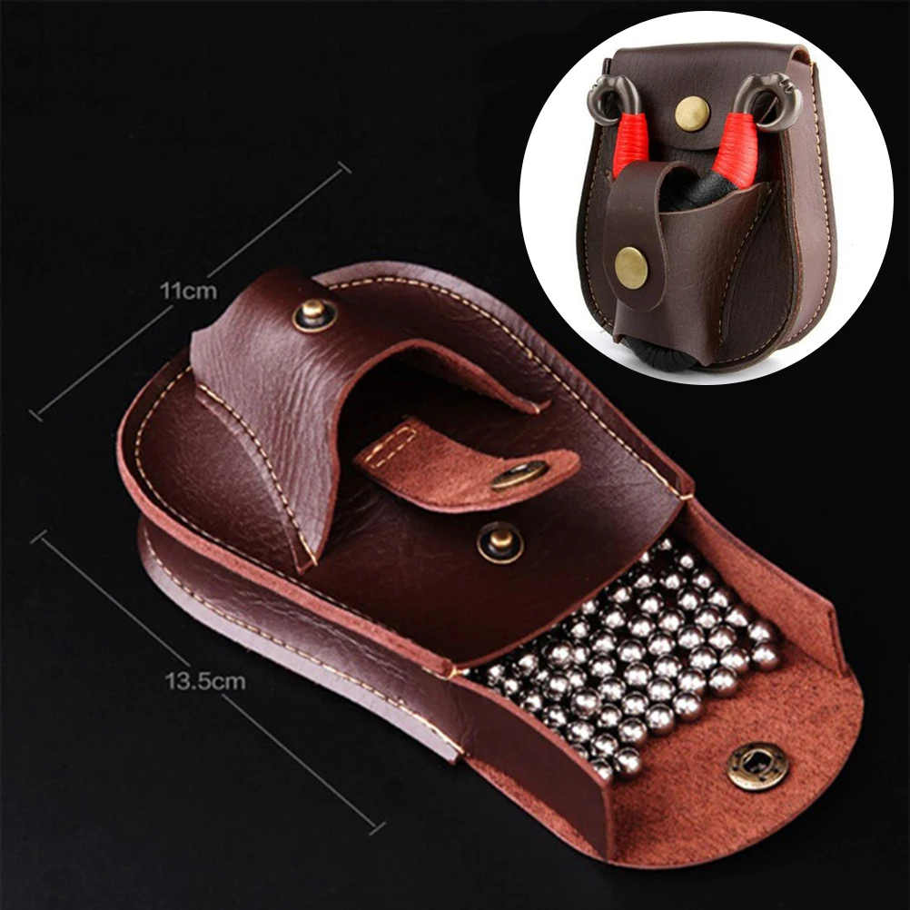 Кожаный охотничий Рогатка магнит для сумки чехол патронов кобура стальных