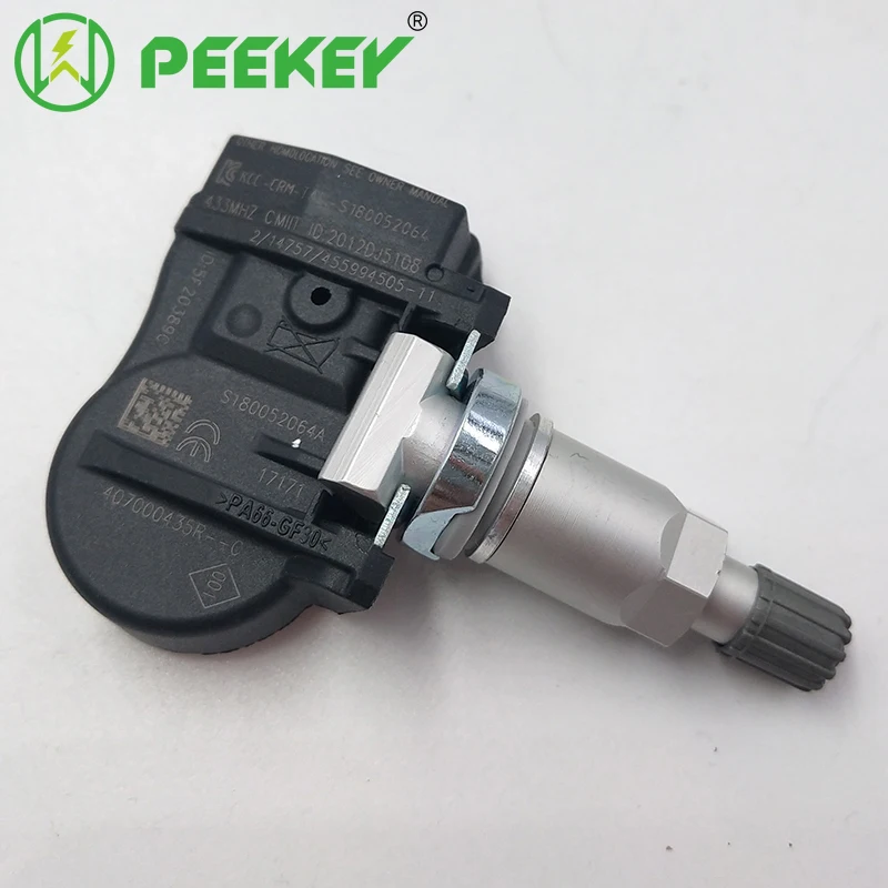 

PEEKEY 4pcs TPMS Tire Pressure Sensor 433MHZ 40700-0435R 407003743R For Renault Megane For Laguna For Latitude 407000435R