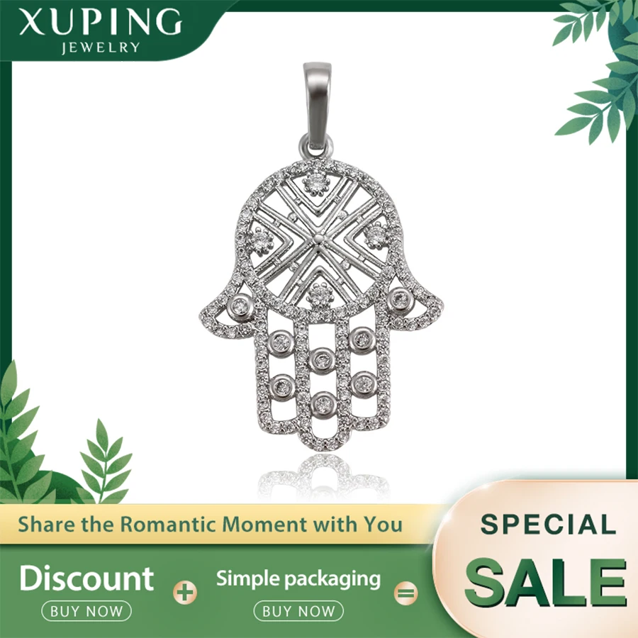Xuping модное благородное ожерелье кулон с синтетическим фианитом для женщин