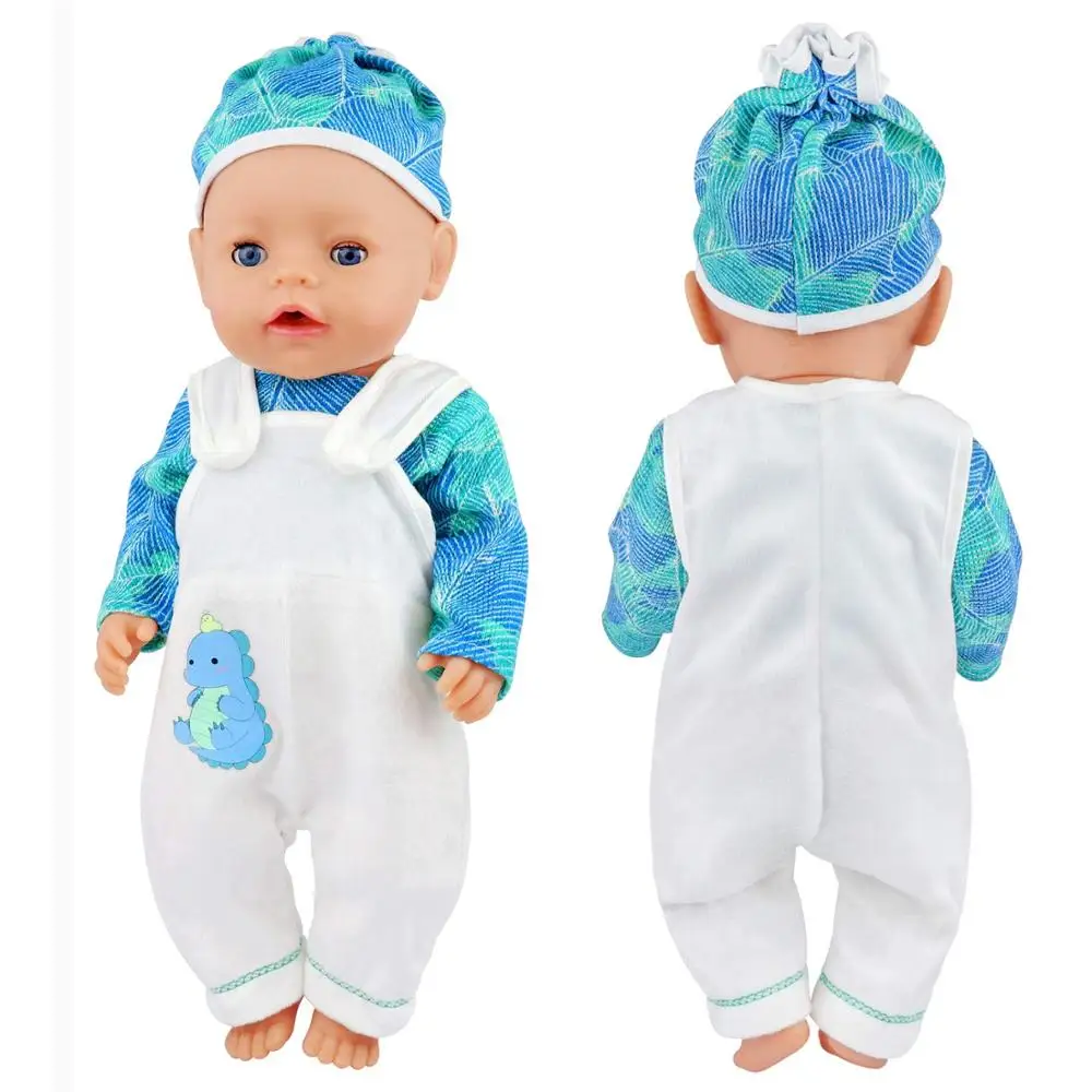 Шапка + пальто брюки костюмы кукольная одежда подходит для 43 см новорожденных