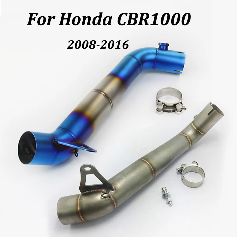 

Motorcycle Exhaust Muffler Middle Link Pipe Stainless Steel Motorbike Exhaust Pipe Slip on For Honda CBR1000 2008-2016