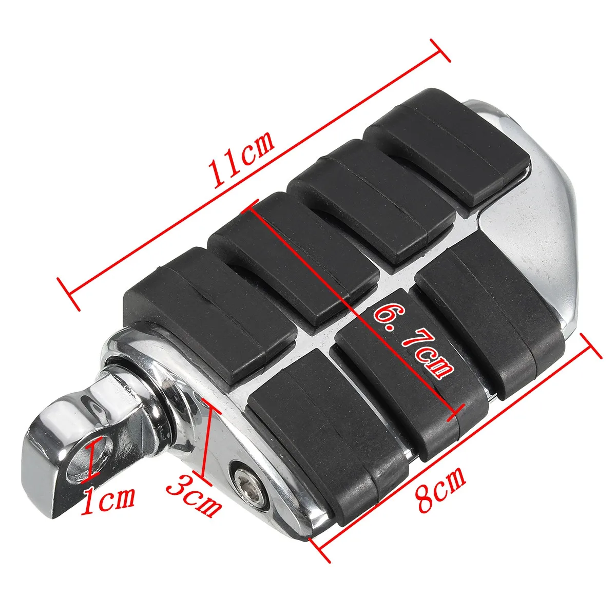 

1 Pair Motorcycle Front & Rear Footrest Foots Pegs Pedals Black & Chrome for GL1500 GL1100 GL1200 GL1800 For Sportster