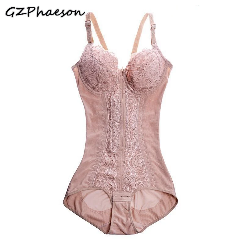 Женское корректирующее белье с чашкой пуш ап и молнией|Боди| |