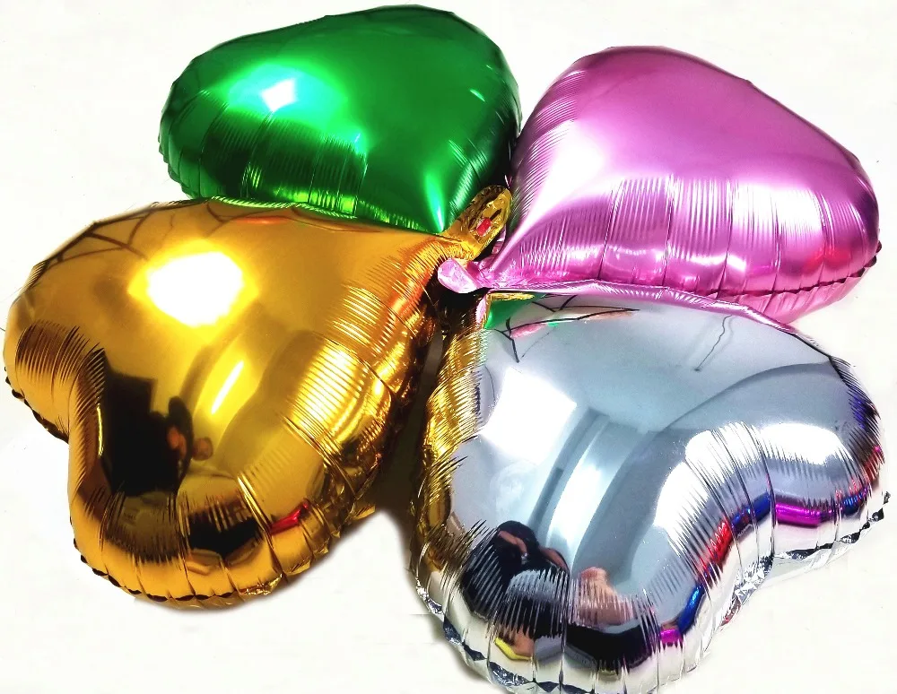 Абрикосовые 18 дюймовые большие шаровары в форме сердца цвета металлик воздушные