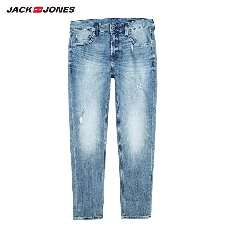 Мужские облегающие джинсы JackJones потертые рваные в 219132565 стиле|Мужские джинсы| |