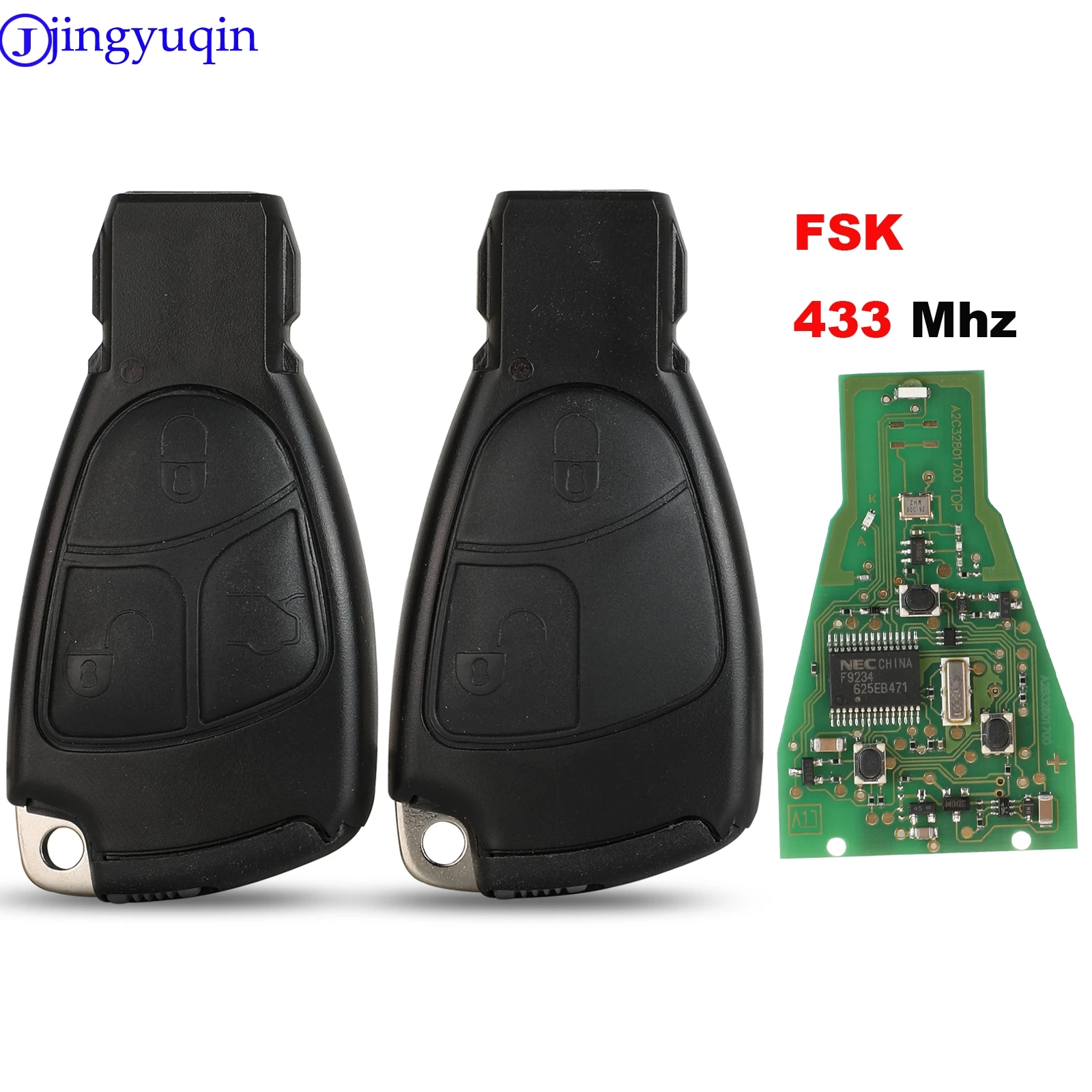 Jingyuqin с чипом печатной платы FSK 433 МГц 2/3 кнопка дистанционного управления смарт
